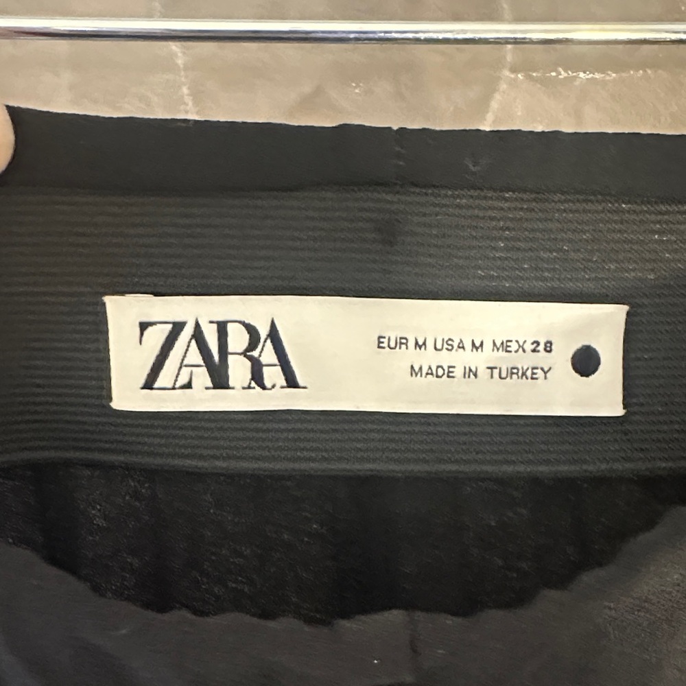 Zara Black Wide Leg Pants - Picture 2 of 4